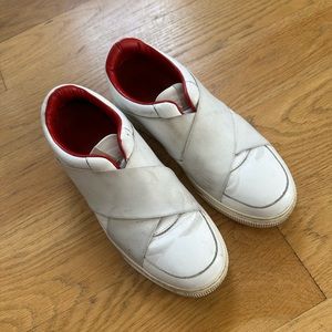 Proenza Schouler White Leather Slip on Sneakers, Size 38